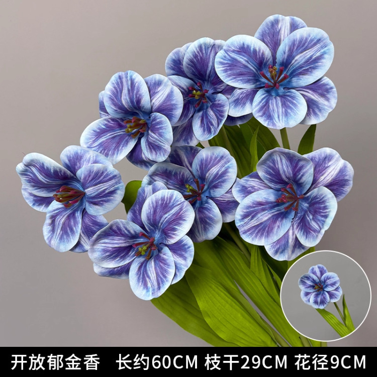 克莱因宝蓝色仿真花婚礼堂布置深蓝色假花吊顶直播间装饰插花玫瑰|undefined