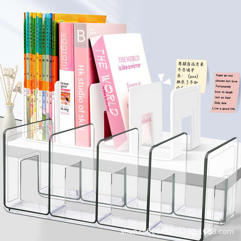 新しい本棚の四欄の机の上の本棚のデスクトップの固定本は読書棚の本を収納します。|undefined