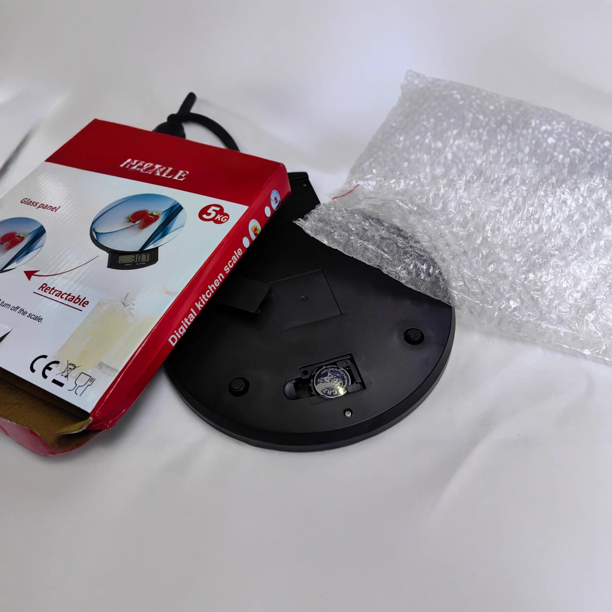 2024 comercio exterior báscula de cocina electrónica doméstica báscula de cocina circular báscula electrónica doméstica pantalla LCD móvil