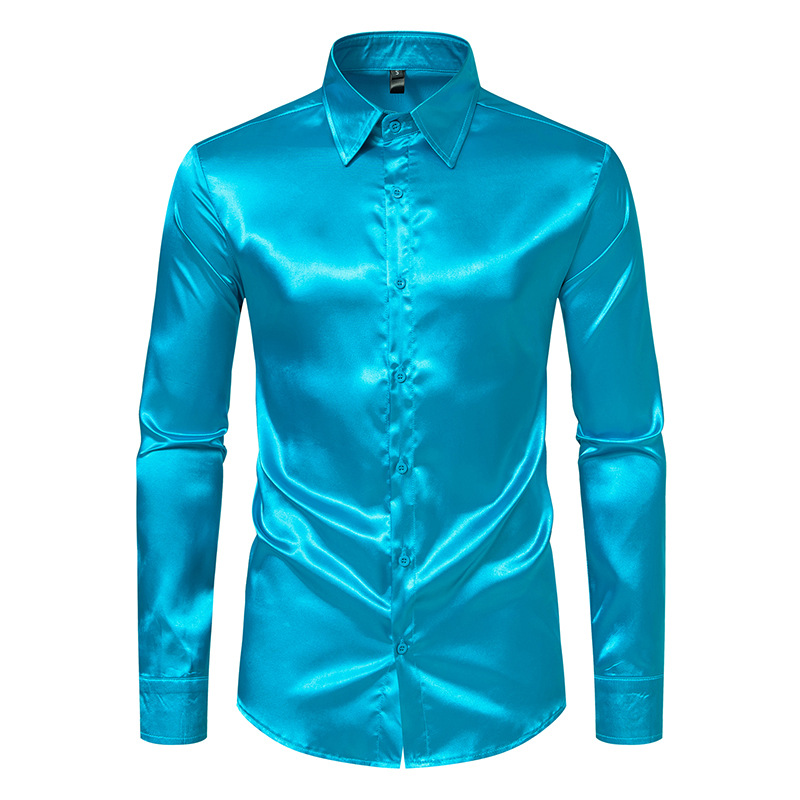 Men's Solid Color Blouse Men's Clothing display picture 15