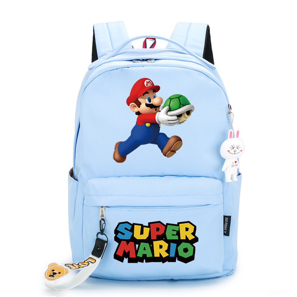 MOCHILA - PEQUENO PIRATA - 13 / Popular game peripherals elementary and middle school students' schoolbags rabbit pendant large capacity backpack travel bag (single piece)