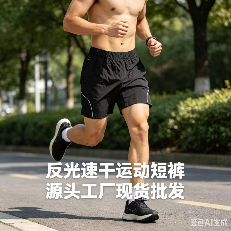 American-style men's sports shorts, blank version, casual athletic running quick-dry training basketball three-point sports shorts