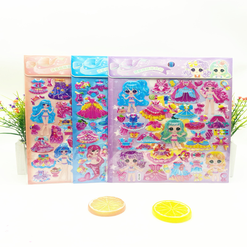 Three dimensional stickers for early age PVC