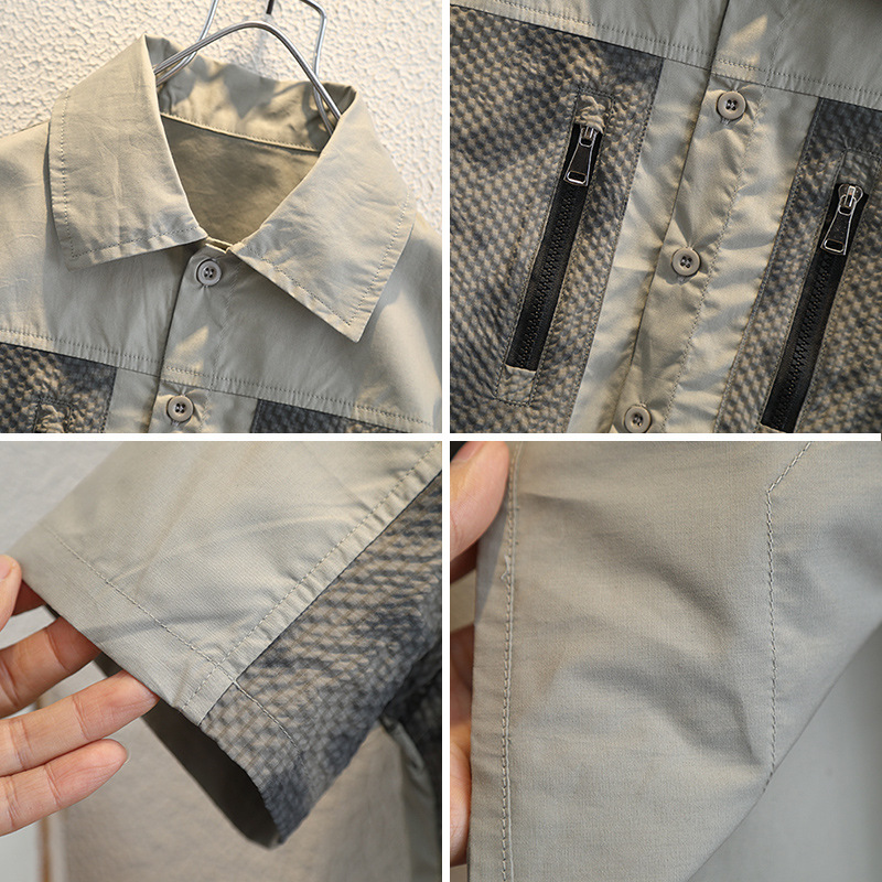 7940 tops para niños camisas de manga corta de moda de verano 2025 nuevo estilo estilo occidental chico guapo ropa fina para niños