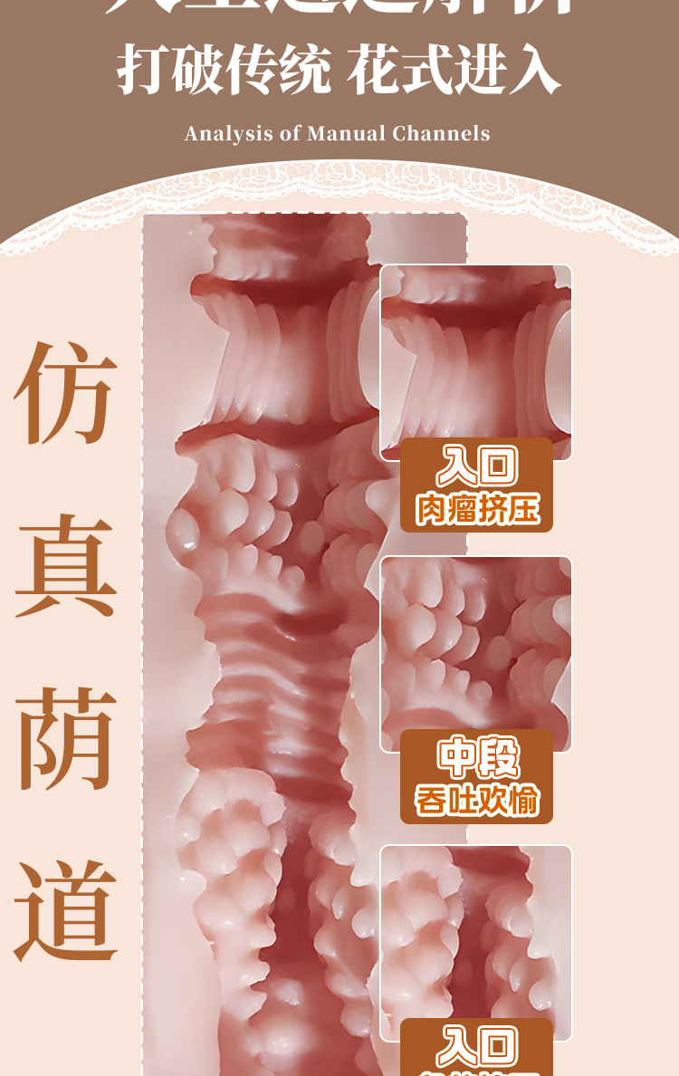 Jiuai Adult Male Masturbator Non-Half-Body Doll Silicone Vaginal and Buttocks Mold — detail image 3