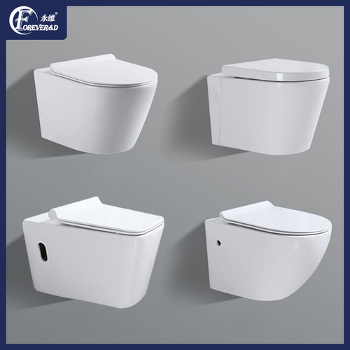 Hidden tank wall-mounted hanging toilet wall-mounted toilet ceramic wall-hanging hidden set bathroom wall-mounted ceramic toilet set