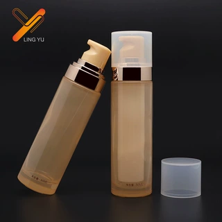 新款玻璃瓶真空瓶 50ml可替换PP材质内胆 直圆透明精华乳液分装瓶