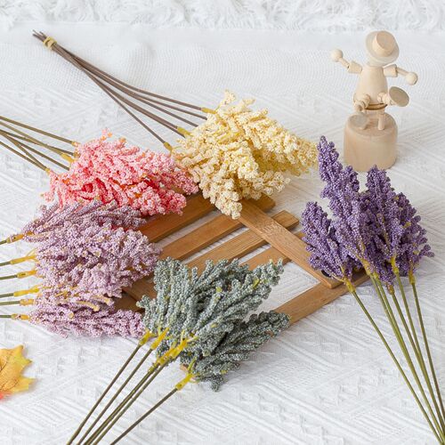 Simulated reeds, fake grain ears, pastoral style home decoration furnishings, artificial flowers for wedding photography, simulated foam wheat ears