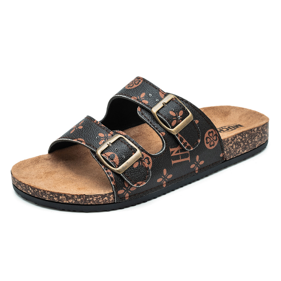 Ciabatte estive da uomo in sughero, scarpe da spiaggia alla moda, sandali da coppia in stile studentesco._voghion.com