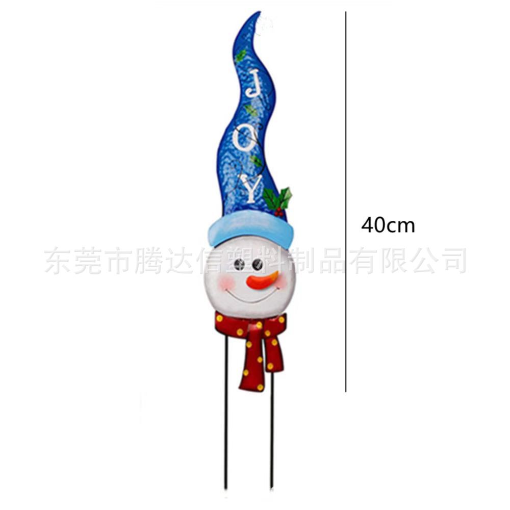 跨境爆款PP圣诞树草坪标志装饰  圣诞老人雪人格林奇庭院插牌装饰