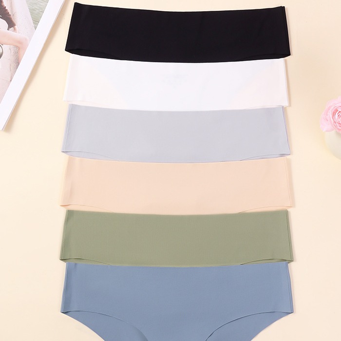 Cross-border foreign trade wholesale pants plus size simple cotton crotch briefs breathable ice silk seamless low waist underwear women