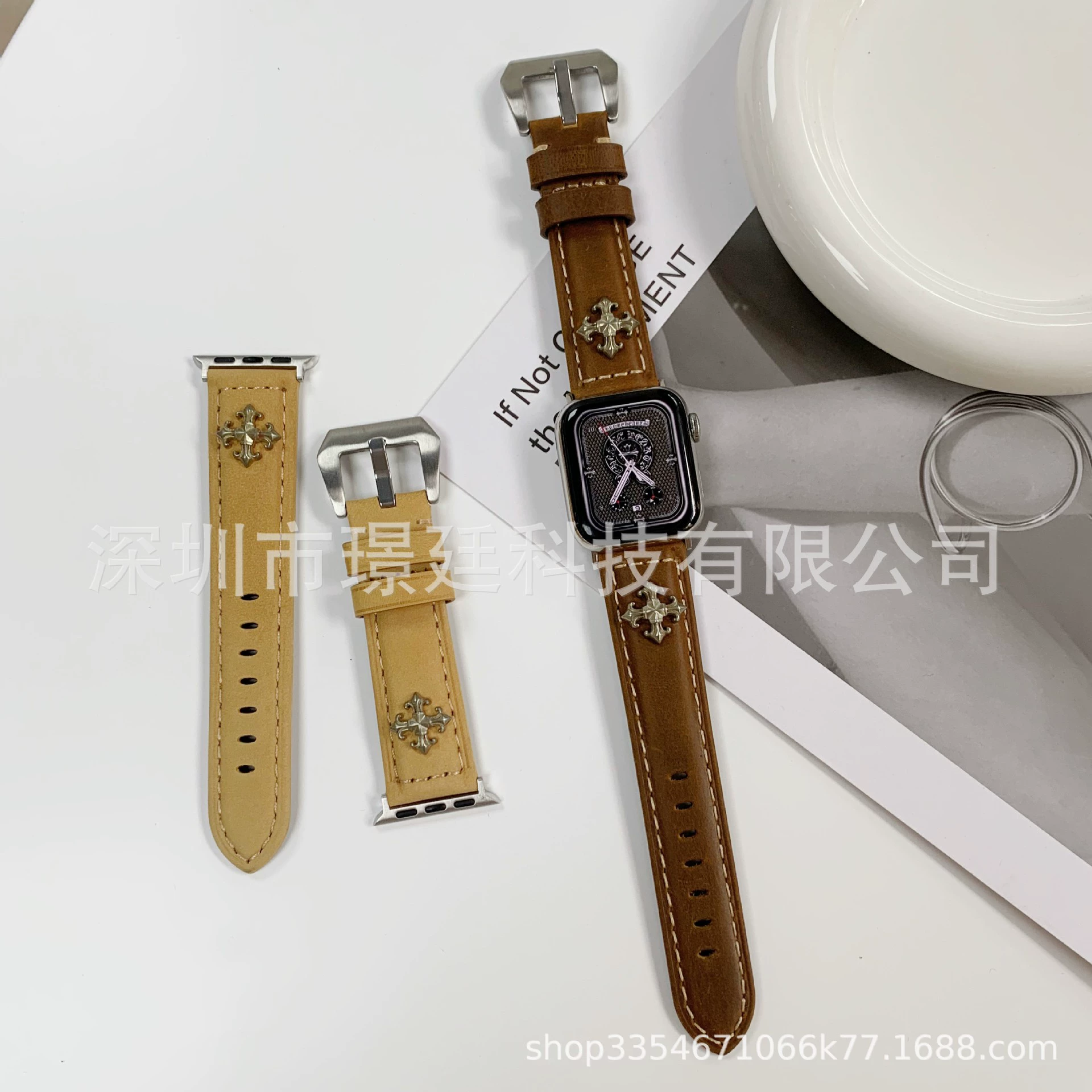 Подходит для Apple Watch, кожаный ремешок Croxin Cortex, совместим с Apple Watch 8/SE/7/6/5/4/3/2/1
