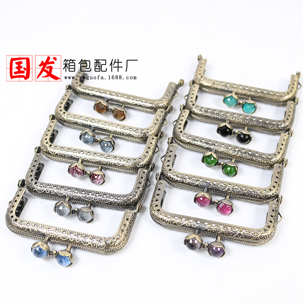 8,5 cm cuadrado en relieve cabeza de loto de coral oro [lado plano] bronce 10 colores opcionales oro de boca nacional