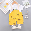 Summer summer clothing, set for boys, children's overall for leisure, 2021 collection, western style, children's clothing, Korean style, with short sleeve