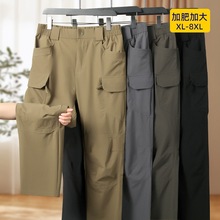 高级感工装裤男宽松加大码休闲裤270斤可穿的裤子胖子哥秋天长裤