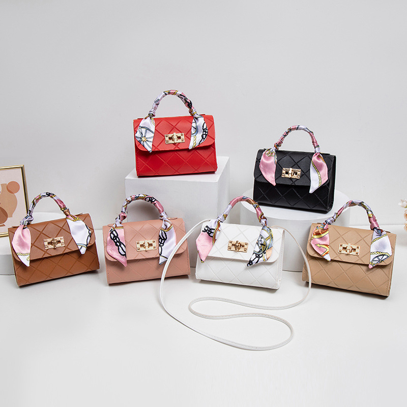 Casual Simple Women's Handbag 2025Bags Embossed Quilted Silk Scarf Cheap Small Square Bag Cross-Body Bag for Women