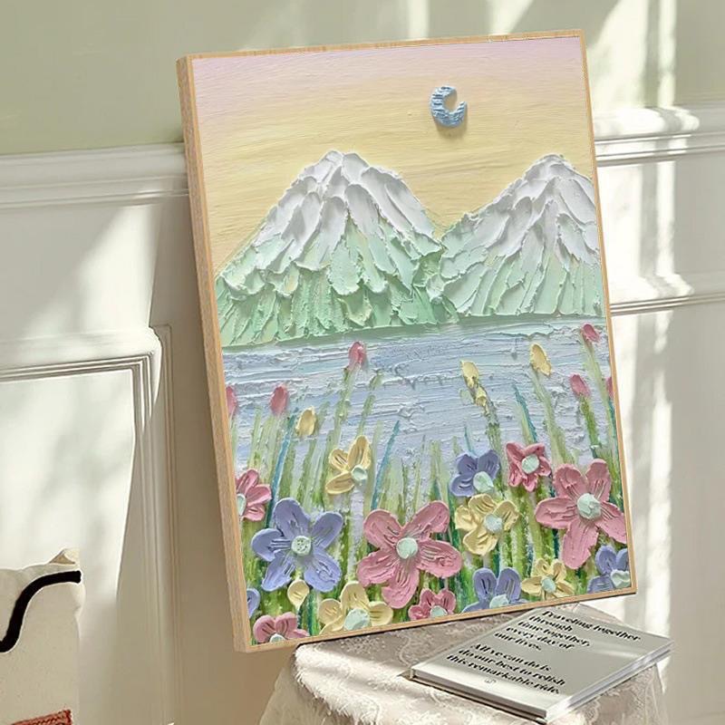 Cream quartz sand acrylic diy digital oil painting filled three-dimensional texture painting materials hand-filled decorative sand painting