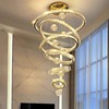 Ceiling lamp for country house for living room, rotating crystal pendant suitable for stairs, light luxury style