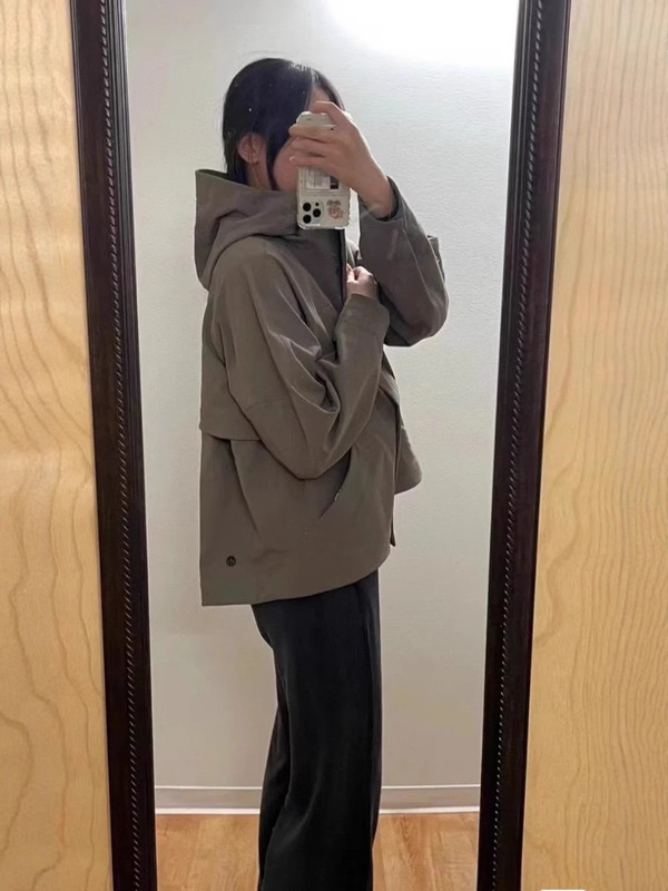 LU家同款加厚雨衣秋冬新款运动休闲百搭时尚软壳防风女士连帽加绒|undefined