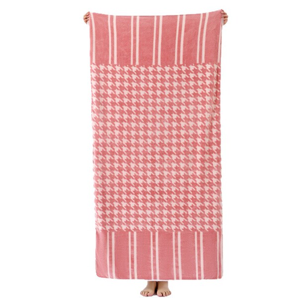 soft quick dry coral cotton bath towel