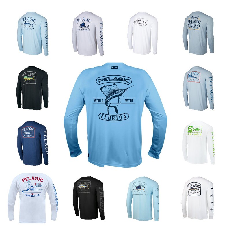 Pelagic Fishing Shirts Fishing Clothes Sweatshirts Long Sleeve Crewneck Shirt T-Shirt Summer Shirt Sun Protection