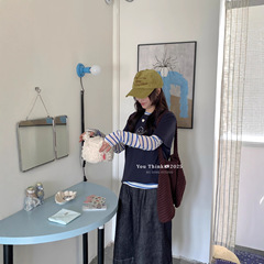 【You Think】十三行ins风时尚卡通刺绣减龄宽松百搭磨毛短袖T恤