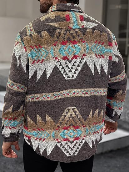 Giacca jacquard uomo maniche lunghe stile western cotone_voghion.com