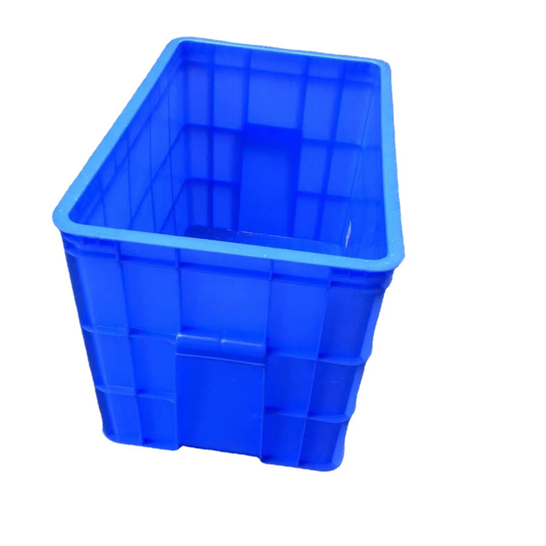 厂家批发周转箱蓝色塑料箱长方形塑料物流中转箱胶箱595*395*430