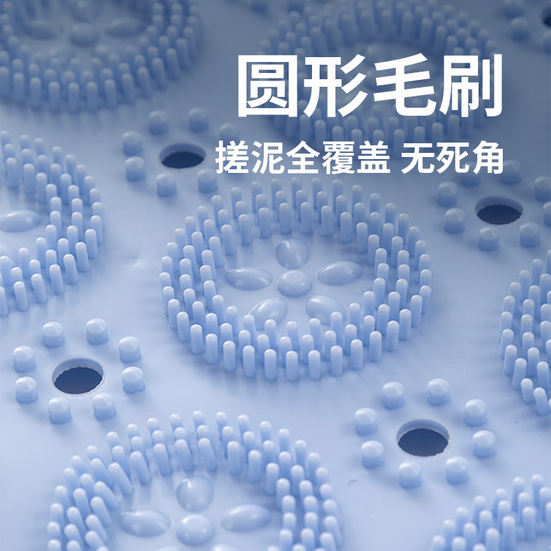 地垫浴室洗澡垫防滑垫硅胶家用淋浴房防摔地毯吸盘圆形卫生间垫子|undefined