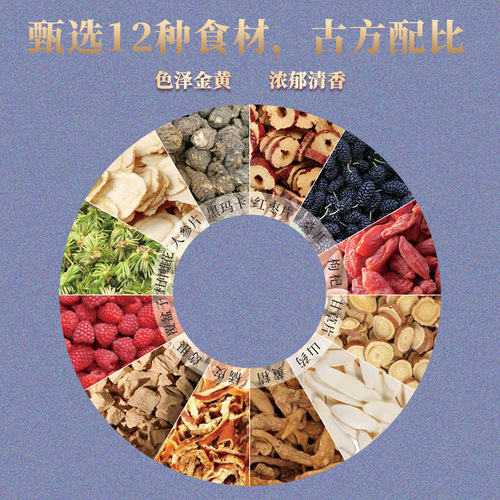 Zhongzhi Strength Factory Ginseng, Polygonatum, Eucommia and Male Flower Tea, Genuine Material Goddess Tea, Small Can Tea Factory Direct Sales