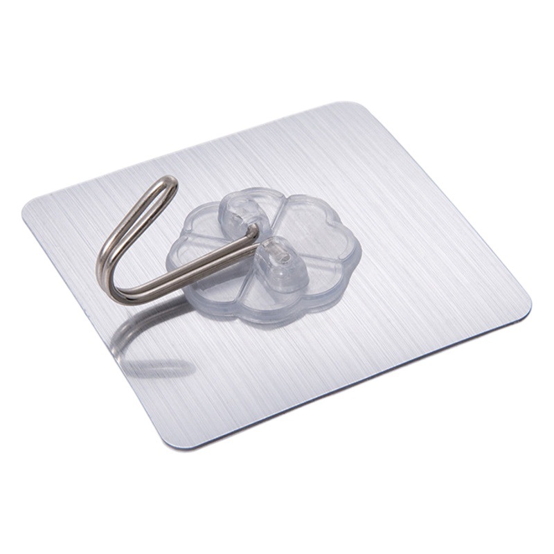 Gancho adhesivo transparente sin costuras sin perforar baño colgante de pared gancho adhesivo Puerta de pared trasera baño gancho autoadhesivo al por mayor