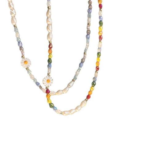 Summer Sweet Daisy Bead Necklace for Women 2025 New Arrival Fresh Uncommon Design Fashion Versatile Clavicle Chain