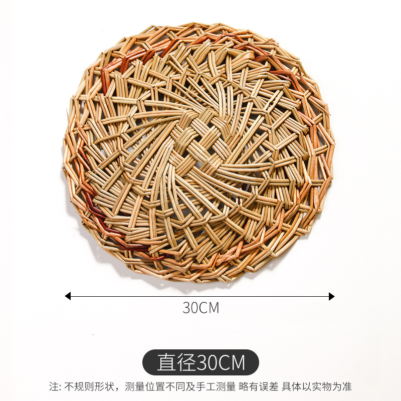 Al por mayor bolos al vapor almohadilla de aguja de pino almohadilla de hierba redonda tejida a mano cabeza de bolos al vapor cojín de jaula pequeña cojín de bolos de paleta