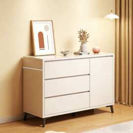 奶油风斗柜五斗柜家用抽屉柜子客厅靠墙落地储物柜法式卧室收纳柜