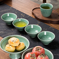 瓯江龙泉青瓷2024年龙年年礼套装家用盖碗茶杯客厅办公室泡茶茶具