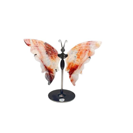 Hot-selling crystal stone hand-carved wings with metal base butterfly exquisite crafts ornaments accessories