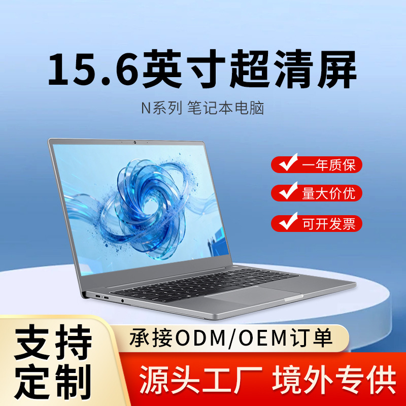 Custom-Made Domestic Thin and Light Laptop 15.6inch N100N150N5090 Portable Office and Entertainment Amd Notebook