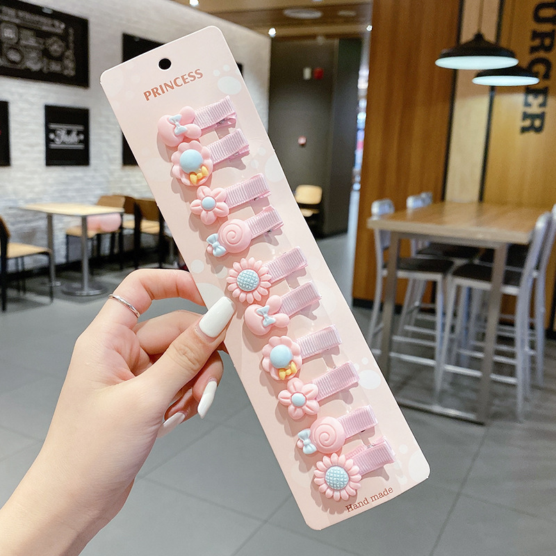 2025新款秋冬毛绒咖啡色刘海夹女侧边碎发夹前额毛发卡头饰发夹|undefined