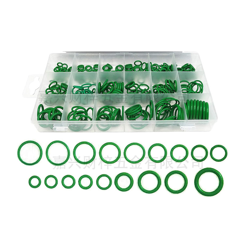 跨境亚马逊-270pcs绿色橡胶O形圈专业水龙头管道密封O形环修复