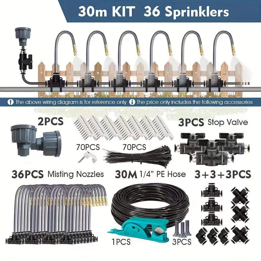 Atomizing Universal Irrigation Cooling Humidification For Watering Flowers, Greenhouse Sprinkler, Adjustable Spray_voghion.com