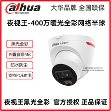 大华夜视王400万黑光全彩音频半球DH-IPC-HDW2449T-A-LED网络摄像