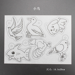 半透明打磨填色熱縮片 帶圖案熱縮片手工DIY配件 收縮片