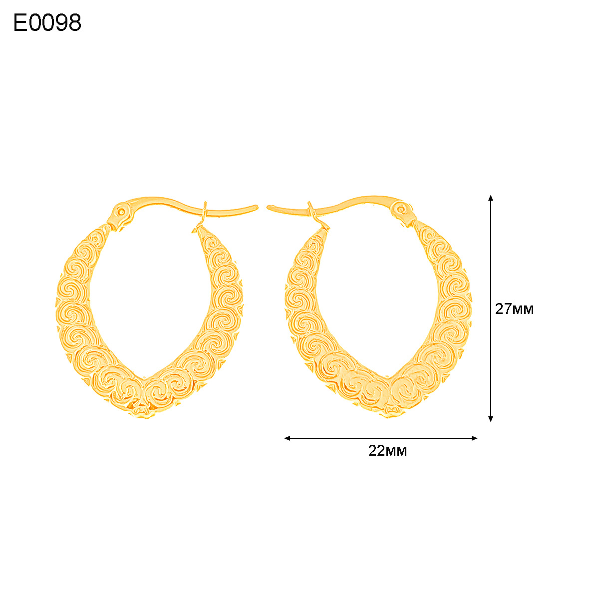 13g Weight Titanium Steel Ear Needle Material Earrings Classification 1 Pair Quantity Holiday, Daily Occasion Titanium Steel Material U Shape, Geometric, Round Pattern Women's Gender Plating Design Basic, Simple Style, Classic Style Style 1 Pair Basic Simple Style Classic Style U Shape Geometric Round Plating Titanium Steel Earrings 18