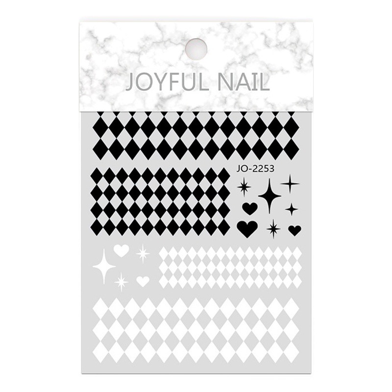 Especial transfronterizo para nuevo diamante Pegatinas de uñas a cuadros Estilo ins Pegatinas de uñas de diamante simple Adhesivo de cinturón impermeable