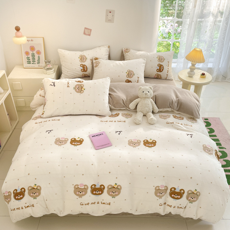 작은 접시 꽃 곰 코코아