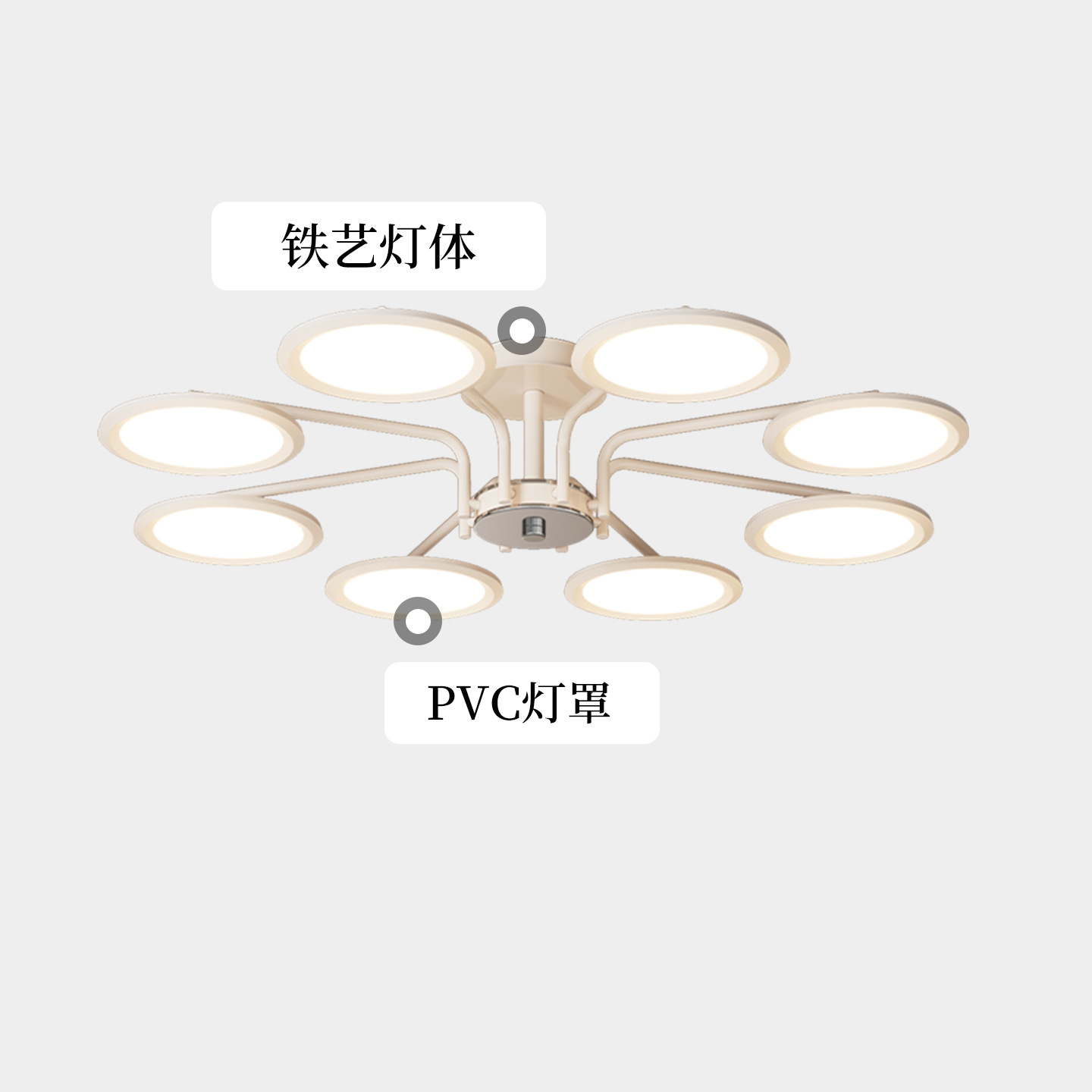 Luz de techo de la sala de estar moderna y minimalista atmósfera de viento crema de la lámpara principal del dormitorio diseño creativo de lámparas de decoración de comedor 115L