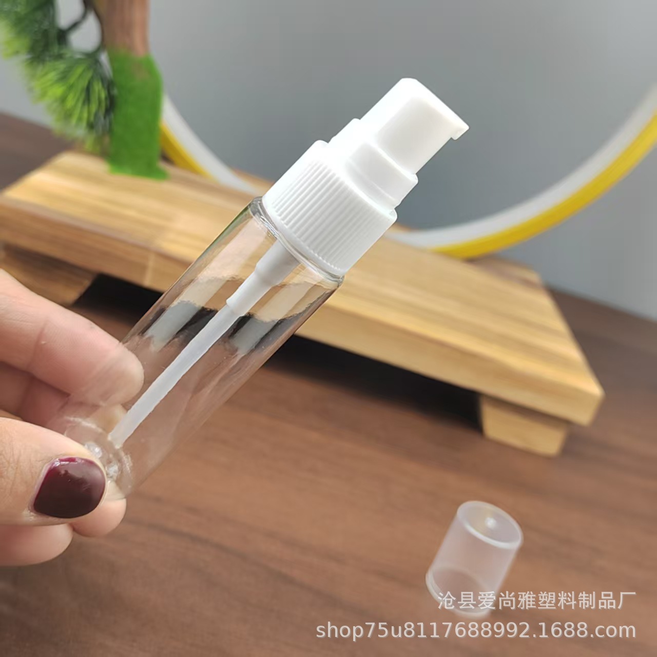 厂家现货20口30ml毫升平肩乳液瓶 pet透明鸟嘴按压乳液分装瓶喷瓶