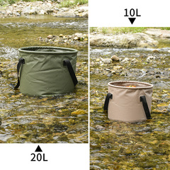 Outdoor foldable water bucket portable storage camping picnic fishing water storage bucket hand-held large capacity self-driving car water tank