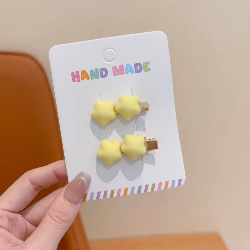 Niños lindos clips de cabello suave estrella de dibujos animados clips de pestañas niñas dulces no dañan el cabello lateral clip de cabello rotos boca de pato
