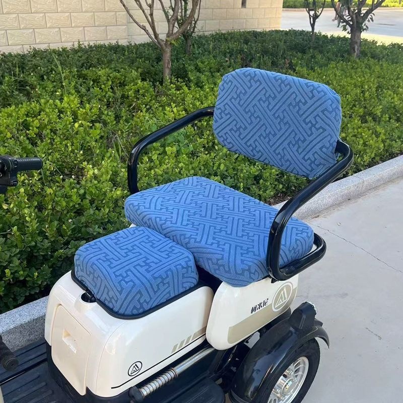 Bubuxian casual tricycle seat cover, suitable for all seasons, cute cartoon electric vehicle seat cushion cover, tricycle seat cover